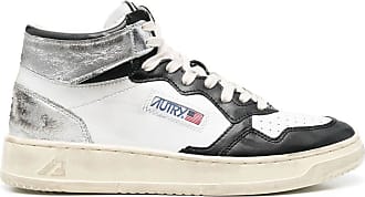 Autry distressed high-top sneakers - men - Fabric/Calf Leather/Calf Leather/Rubber - 40 - White