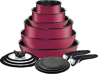  T-fal Initiatives Ceramic Nonstick Cookware Set 14 Piece Oven  Safe 350F Pots and Pans Black: Home & Kitchen