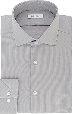 Calvin Klein Mens Dress Shirt Slim Fit Non Iron Stretch Solid