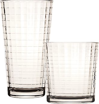 Set of 4 Limited Edition Glassware Drinkware Drink Cups/coolers 17 Ounce ? Circleware Circles Glass Drinking Glasses Set 