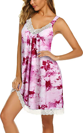 Ladies Strappy Lace Nightwear 100/% Cotton Heart Summer Short Nightdress M to 3XL