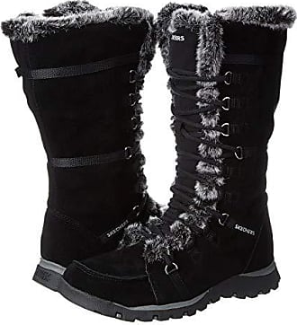 black sketchers boots
