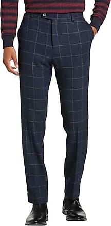 Paisley & Gray Mens Slim Fit Suit Separates Pants Navy Herringbone Windowpane - Size: 34W x 32L