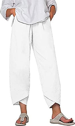 Mode Pantalons Pantalons en lin Guess Pantalon en lin blanc style d\u00e9contract\u00e9 