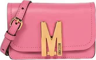 Moschino Drawstring Logo Shoulder Bag Pink Leather ref.869081