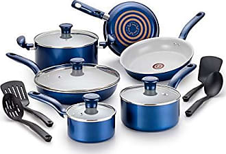 T-fal Cast Iron Enameled Casserole Dish 3.5 Quart Induction Oven Broiler  Safe 500F Pots and Pans, Cookware Blue