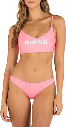 Hurley Women's Standard Scoop Bikini Top, Black, X-Small 