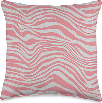 Multicolor 16x16 Swesly Totes & Pillows Abstract Pattern Leaves in Pink on Gray AES317 Throw Pillow 