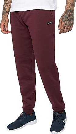 mens burgundy jogging bottoms