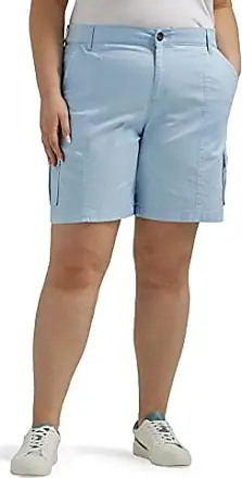 Alivia Ford Bermuda Shorts for Women, Frayed Hem Cotton Spandex Casual  Shorts High-Waisted Plus Size Shorts (Blue Bell, 14W) at  Women's  Clothing store