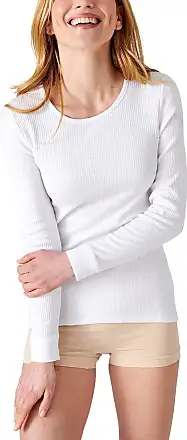 Damart Women's Thermolactyl Degree 3 Thin Lace Top Thermal, White, XXXL :  : Fashion