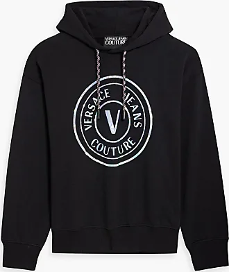 Versace logo-print detail hoodie - Pink