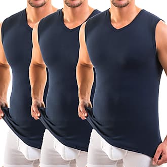 HERMKO 4880-3 Mens Short-Sleeve Business Shirt with V-Neckline Made of 100% Cotton