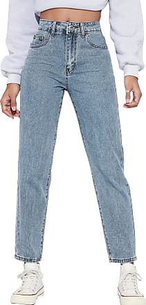 MakeMeChic Women's Mom Jeans High Waisted Tapered Jeans Denim Pants