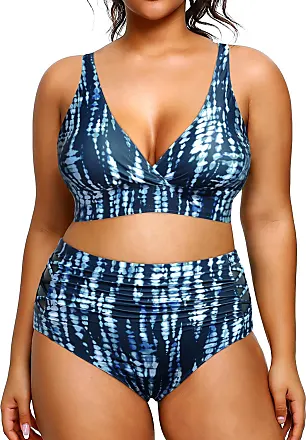  Yonique Womens Plus Size Bikini High Waisted Swimsuits Two  Piece Bathing Suits Tummy Control Swimwear Black S : Clothing, Shoes &  Jewelry