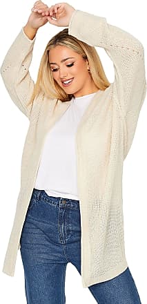 Curve Plus Size YOURS Curve Brown Beige Longline Knitted Cardigan