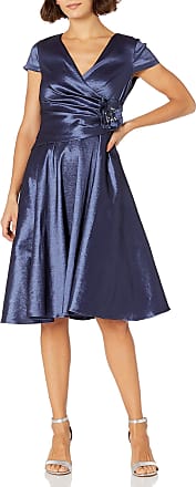 Jessica Howard Womens Peplum Cap Sleeve Dress (Regular, Petite, & Plus), Denim, 10