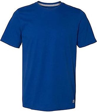 Russell Athletic T Tee Shirt Mens L Navy Blue 2 Button Henley 50/50 NuBlend NWT 
