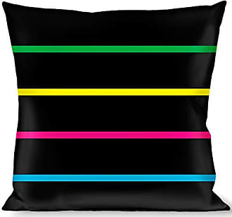 Buckle Down Mustache Monogram Black/Red Throw Pillow Multicolor 