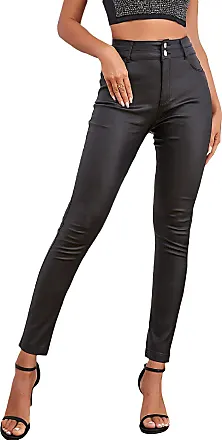 Faux patent-leather skinny pants