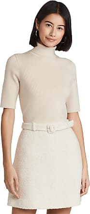 Theory Womens Knit Combo Dress, Ivory, Off White, XXXS-XXS