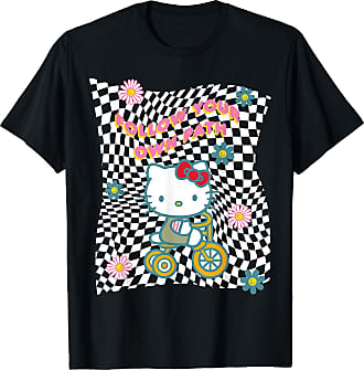 Shop Hmasat Hello Kitty Printed Neon Crew Neck T-shirt with Short Sleeves,  Silver and Black