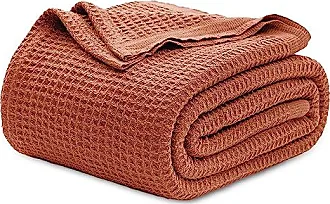 Flannel Fleece Luxury Blanket Red Queen(90x90) Size Lightweight Cozy  Plush Microfiber Solid Blanket by Bedsure