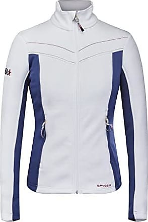 SPYDER Vintage STRYKE Core Full Zip Black White USA Stripe Mid Jacket Women Ski 