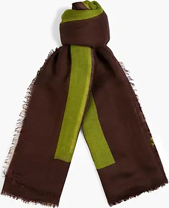 Zegna fringed-edge wool-silk scarf - Red