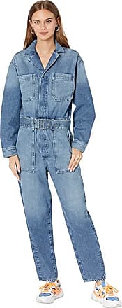 New Womens Ex Lipsy Denim Blue Frill Overlay Off Shoulder Playsuit Size 4-18 