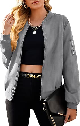 Herno Women's Monogram Bomber Jacket - Gray - Casual Jackets