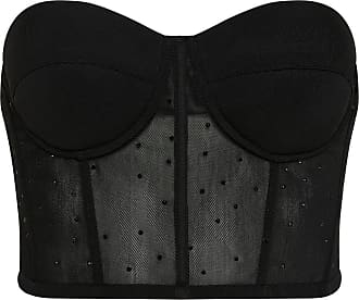 NWT Victoria's Secret Black Rhinestone Embellished Bustier Corset
