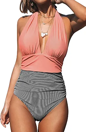 CUPSHE Women Swimming Costume Tummy Control One Piece Swimsuits