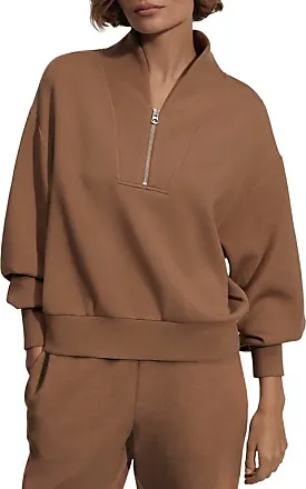 Varley Parnel Half Zip Fleece Pullover - Women's Sweatshirts in Golden  Broanze