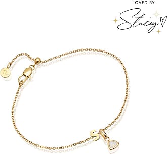Birthstone & Little Luxe Letter Bracelet - Gold