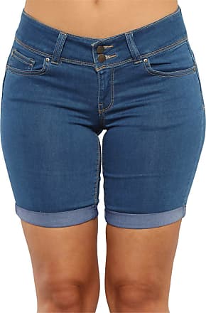 SUMMER'S blue hot pants jeans con bretelle Pantaloncini Di Jeans Uk 6-14 Stile Caldo 