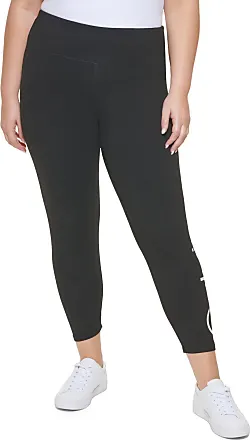 Calvin Klein Women's Plus Size Stretch Velvet Legging, Black, 1X
