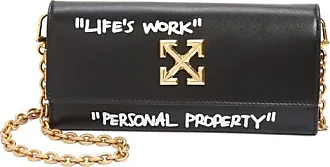 Off-White Jitney Life's Work Quote Leather French Wallet