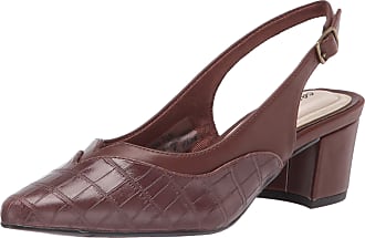 Easy Street womens Pump, Brown Croco, 7.5 Narrow US