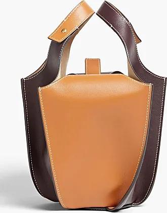Tory Burch T Monogram Leather Bucket Bag In Moose