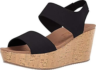 skechers perforated suede wedges