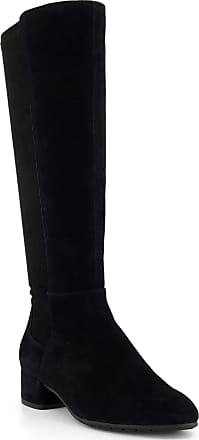 dune ladies titan stretch cleated knee high block heel boots