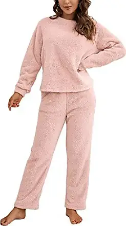 Loungewear Ensemble de vêtements de nuit en flanelle pour femme - Vêtement  de nuit d'hiver en polaire chaude - Pull décontracté à capuche - Pantalon  de pyjama - Pantalon de sport décontracté
