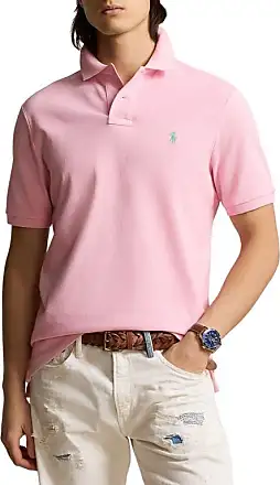 POLO RALPH LAUREN CLASSIC FIT MESH POLO SHIRT, Pink Men's Polo Shirt