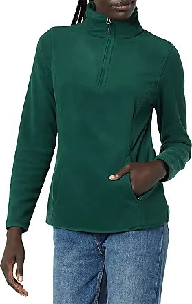   Essentials Women's Classic-Fit Long-Sleeve Quarter-Zip  Polar Fleece Pullover Jacket (Available in Plus Size), Aqua Blue, X-Small :  Clothing, Shoes & Jewelry