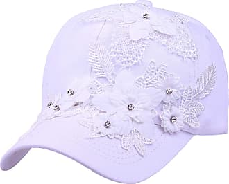 Andongnywell Flower Embroidered Adjustable Hat Sequins Flower Baseball Cap Bling Cotton Sun Hats 