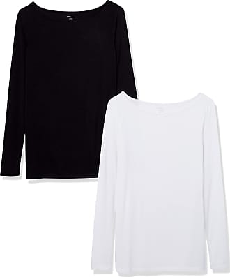 Marca Daily Ritual Cotton Modal Stretch Slub Long-sleeve Seamed Top athletic-shirts Mujer