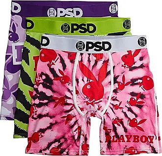 PSD 3 Pack Striped Rose Stretch Boxer Briefs - Men's Boxers in Multi