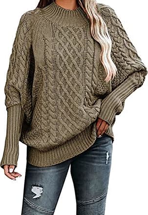 Pull Oversize Femme Col Rond Sweater sous Pull Pullover Grosse