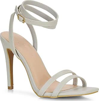ESSEX GLAM Womens Ankle Strap Block Heel Sandals Ladies Strappy Buckle Prom Party Shoes Size 3-8 